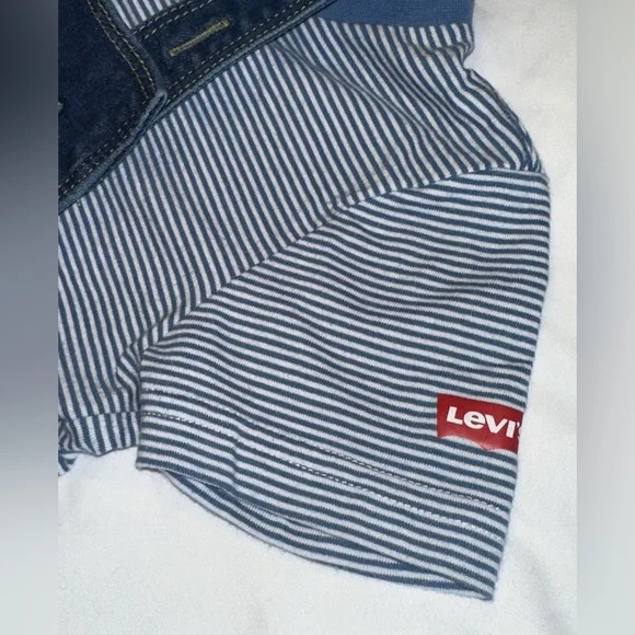 Toddler Levi's Blue Denim Overalls - Picture 3 of 7
